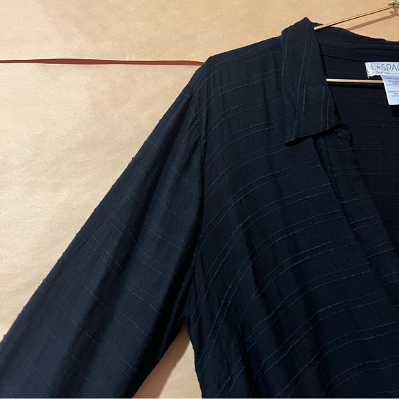 LSPACE | Daydream Tunic Swim Cover-Up Wrap Dress Mini Black Size L - Picture 5 of 13